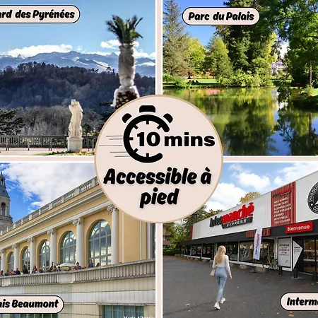 דירה 4ch, 110m2, Parking Gratuit, Pau-centre *